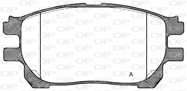 OPEN PARTS stabdžių trinkelių rinkinys, diskinis stabdys BPA1143.00